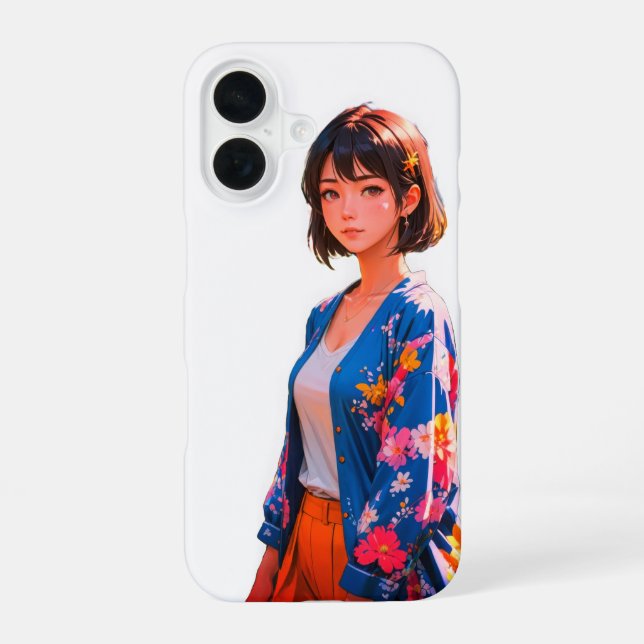 Funda para iPhone 16 Blossom Blue (Reverso )
