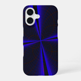 Funda Para iPhone 16 Blue Accent Clover Leaf Geometric iPhone 16 Case