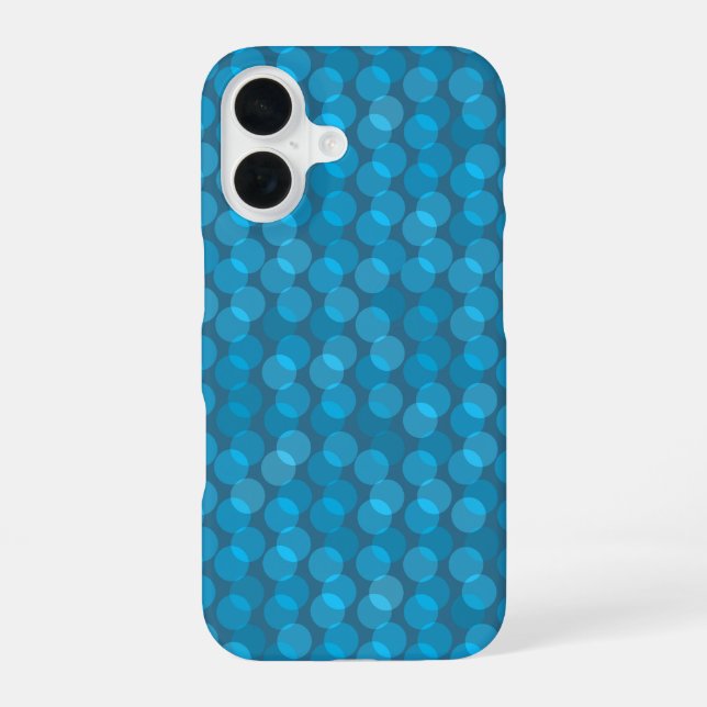 Funda Para iPhone 16 blue and denim layered dots (Reverso )