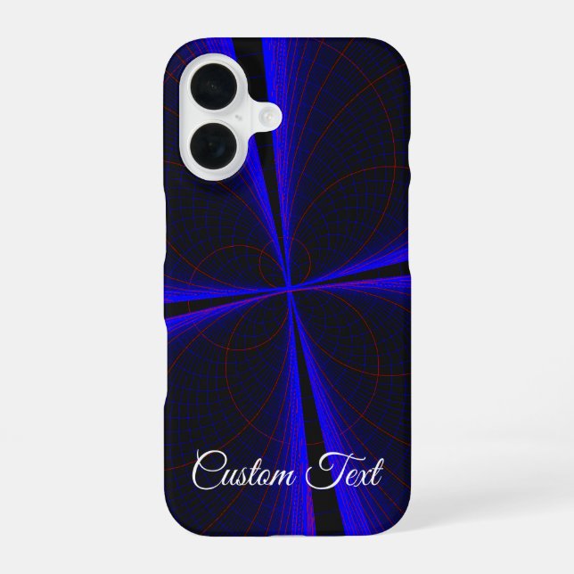 Funda Para iPhone 16 Blue Clover Leaf Geometric iPhone 16 Case (Reverso )