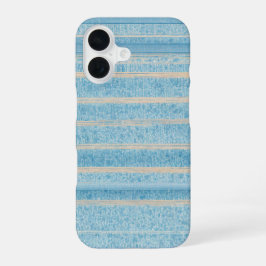 Funda Para iPhone 16 Blue Patchwork Stripe Phone Case