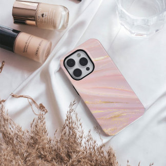 Funda Para iPhone 16 Blush Opaline – Luxury Blush Pink & Gold Marble