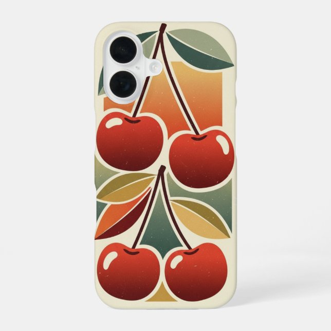 Funda Para iPhone 16 Bodegón de Cereza Vintage (Reverso )