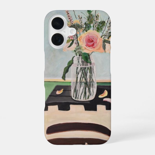 Funda Para iPhone 16 Bodegón Floral (Reverso )