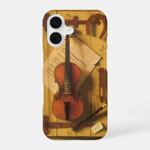Funda Para iPhone 16 Bodegón Violín y Música de William Harnett
