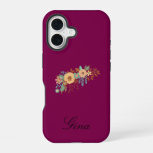 Funda Para iPhone 16 Boho Floral Moderno