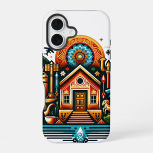 Funda Para iPhone 16 Boho Folk Art Dream Home Ilustracion para iPhone C