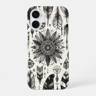 Funda Para iPhone 16 Boho Spirit - Pies y Flechas de mano Teléfono C