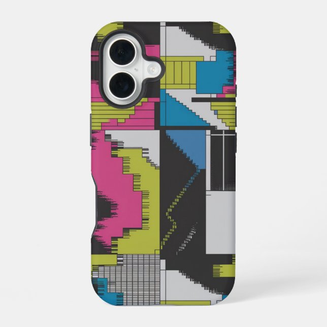 Funda Para iPhone 16 Bold 80s Abstract Geometric Pattern (Reverso )
