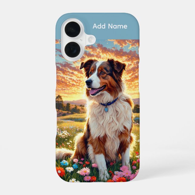 Funda Para iPhone 16 Border Collie Shepherd Dog (Reverso )
