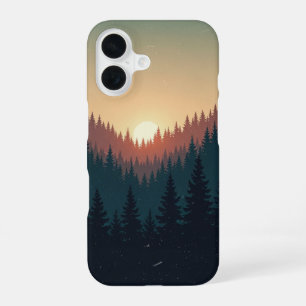 Funda Para iPhone 16 Bosque antiguo al amanecer