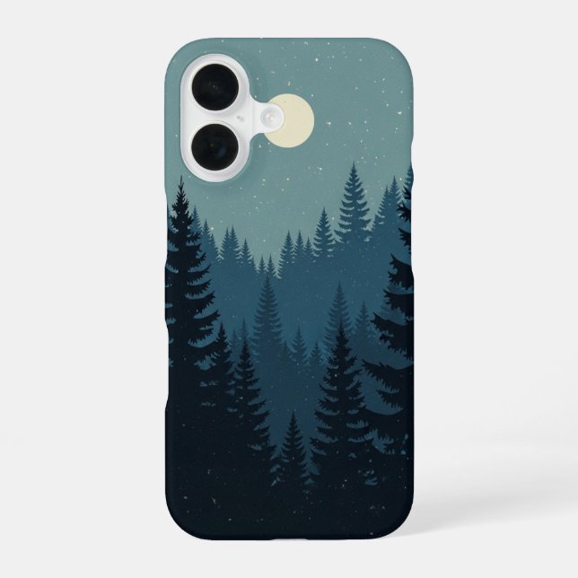 Funda Para iPhone 16 Bosque Antiguo Bajo la Luna (Reverso )