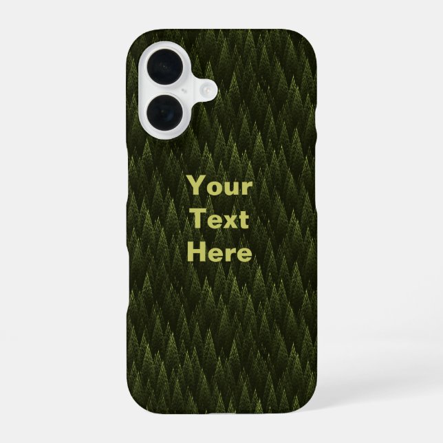 Funda Para iPhone 16 Bosque de coníferas fractal (Reverso )