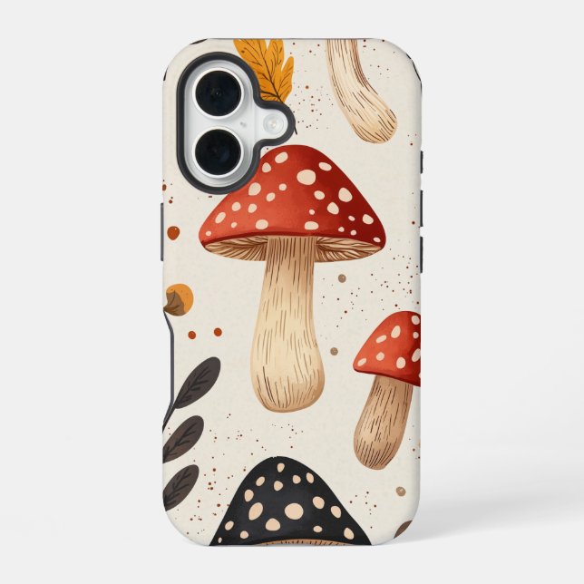 Funda Para iPhone 16 Bosque de hongos - Estuche de teléfono para hongos (Reverso )