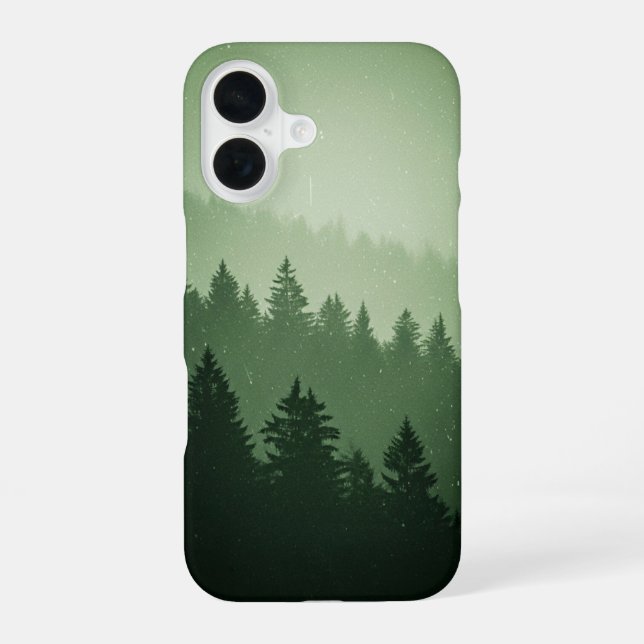 Funda Para iPhone 16 Bosque neblinoso vintage (Reverso )