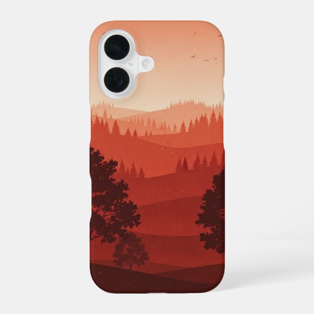 Funda Para iPhone 16 Bosque Retro de Otoño (Reverso )
