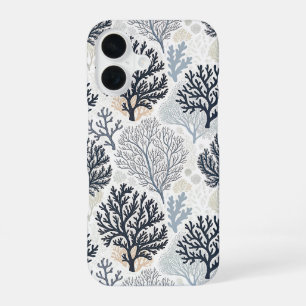 Funda Para iPhone 16 Botanical Coral Ocean Vibes
