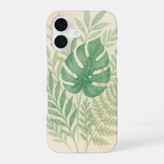 Funda Para iPhone 16 Botánico Acuarela Tropical