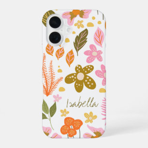 Funda Para iPhone 16 Botánico floral de primavera moderno vintage perso