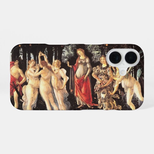 Funda Para iPhone 16 Botticelli Primavera /Alegory de primavera (Reverso Horizontal)