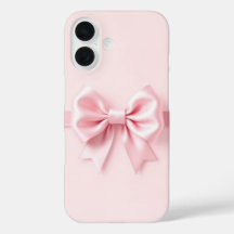Funda para iPhone 16 Bow rosa