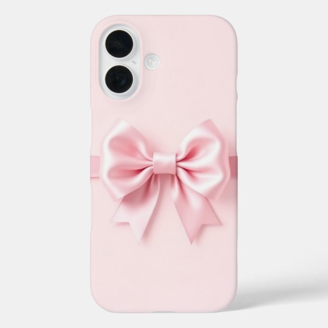 Funda para iPhone 16 Bow rosa (Reverso )