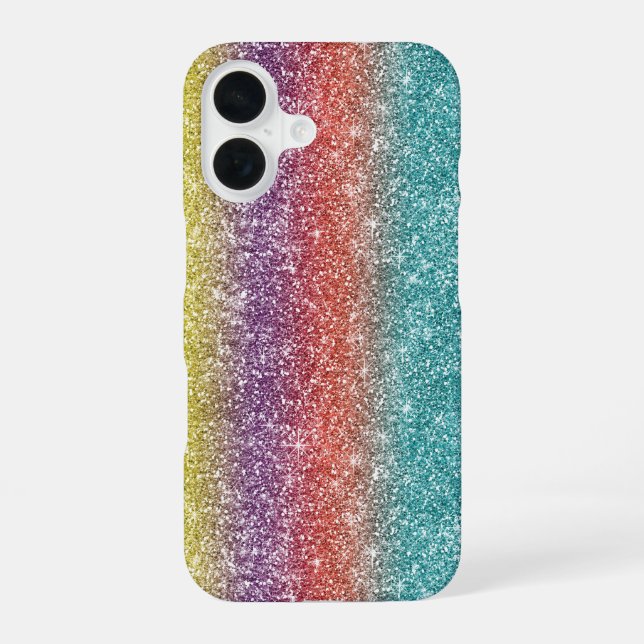Funda Para iPhone 16 Brillo de Arcoíris  (Reverso )