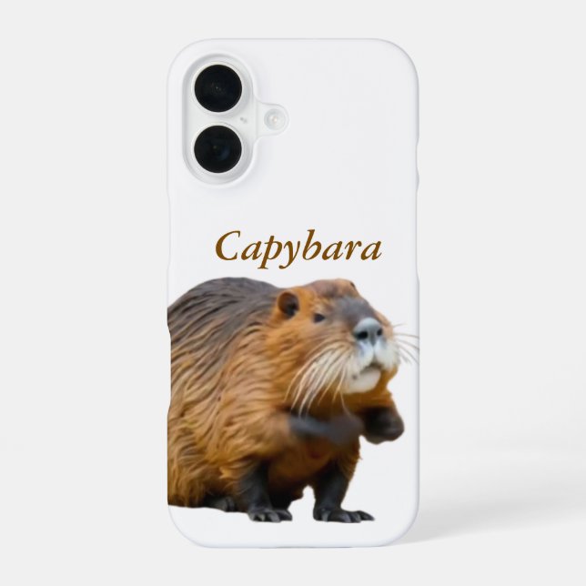 Funda Para iPhone 16 Brown Realistic Capybara Animal Lover iPhone Case (Reverso )