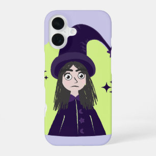 Funda Para iPhone 16 Bruja Encantadora Enfadada Adorable