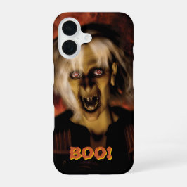 Funda Para iPhone 16 Bruja malvada con calabaza. Halloween
