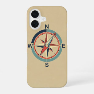 Funda Para iPhone 16 Brújula náutica vintage