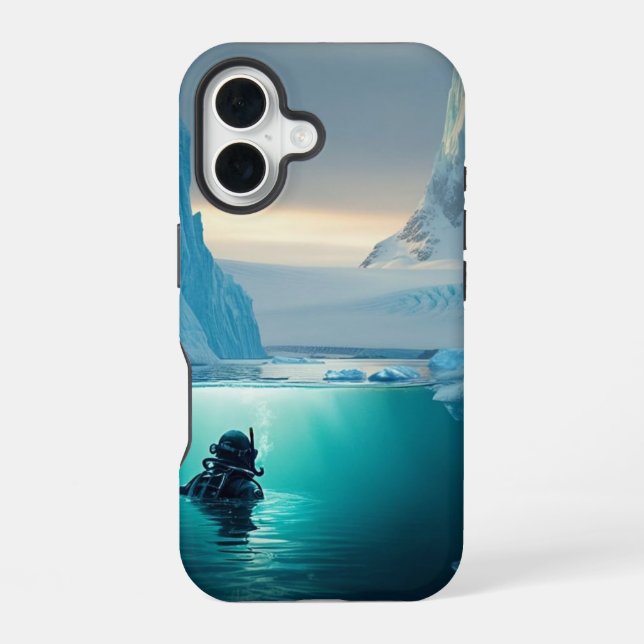 Funda Para iPhone 16 buceando por oro (Reverso )