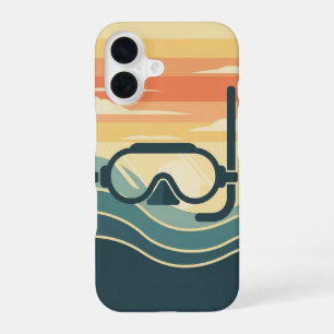 Funda Para iPhone 16 Buceo Retro Minimalista