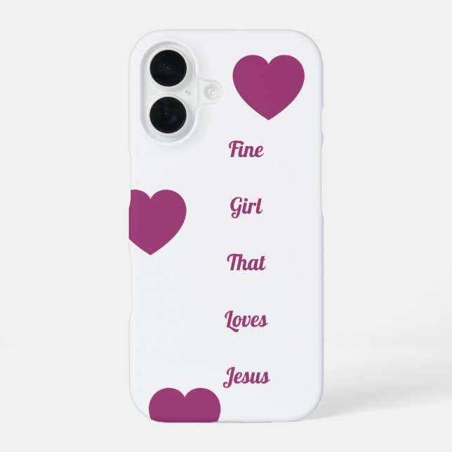 Funda Para iPhone 16 "Buen chica que ama a Jesús" Estuche de teléfono, (Reverso )