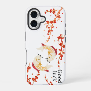 Funda Para iPhone 16 Buena suerte de pescado Koi con Sakura Japonés e