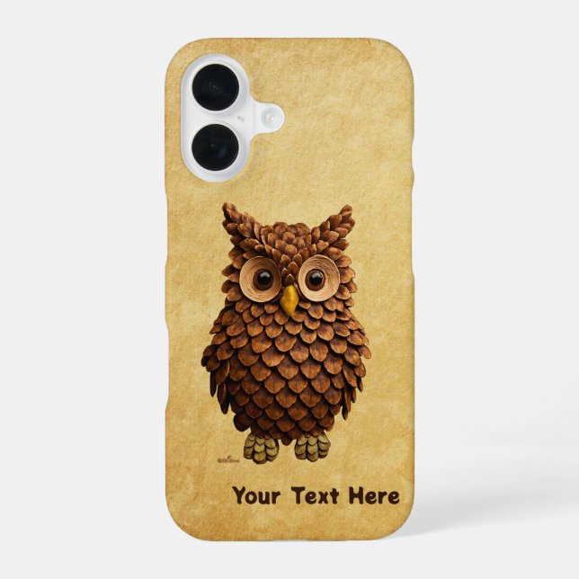 Funda Para iPhone 16 Búho de Piña (Reverso )
