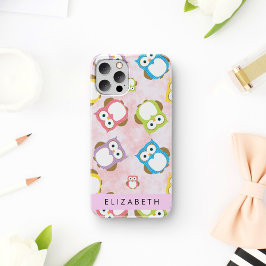 Funda Para iPhone 16 Búhos Lindos, Patrón de Búhos, Búhos Coloridos, Tu