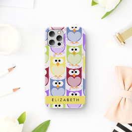 Funda Para iPhone 16 Búhos Lindos, Patrón de Búhos, Búhos Coloridos, Tu