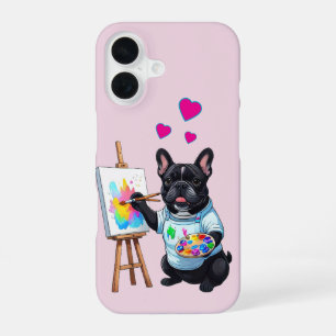 Funda Para iPhone 16 Bulldog Francés Artista French Bulldog