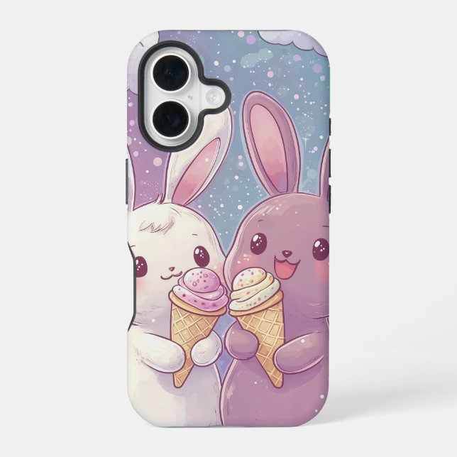 Funda Para iPhone 16 Bunny Bliss - Estuche Kawaii Anime Phone (Reverso )