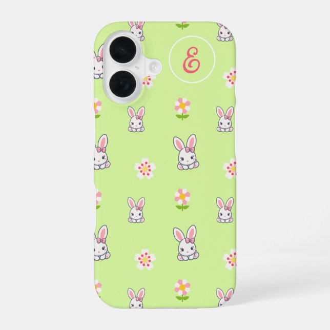 Funda Para iPhone 16 Bunny Bloom Delight (Reverso )