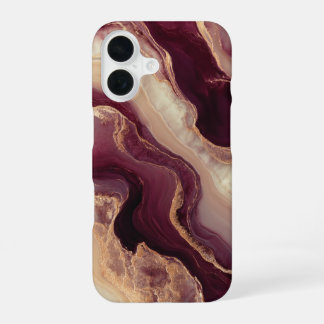 Funda Para iPhone 16 Burgundy de Lujo Femenino – Elegante Chic