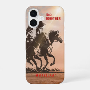 Funda Para iPhone 16 Cabalgando juntos - Una maravillosa vida Western