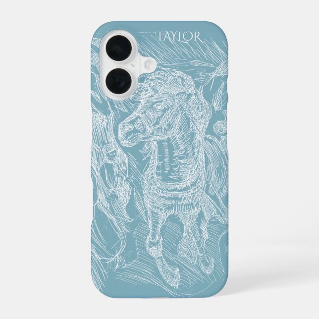 Funda Para iPhone 16 Caballo al galope – Edvard Munch – Personalizado  (Reverso )