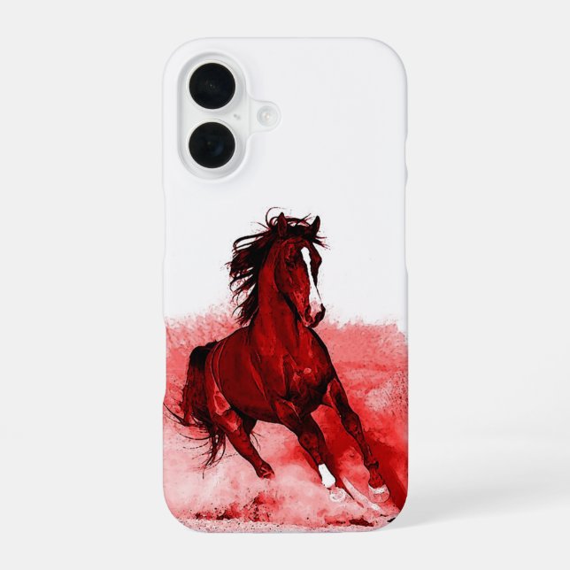 Funda Para iPhone 16 Caballo Corriendo (Reverso )