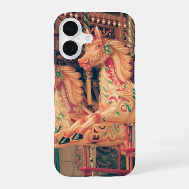 Funda Para iPhone 16 Caballo de carrusel de feria (Reverso )