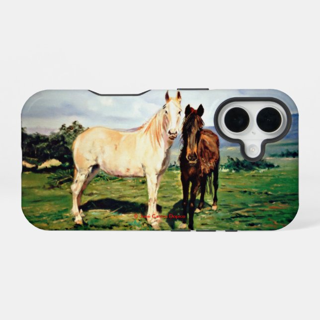 Funda Para iPhone 16 Caballos (Reverso Horizontal)