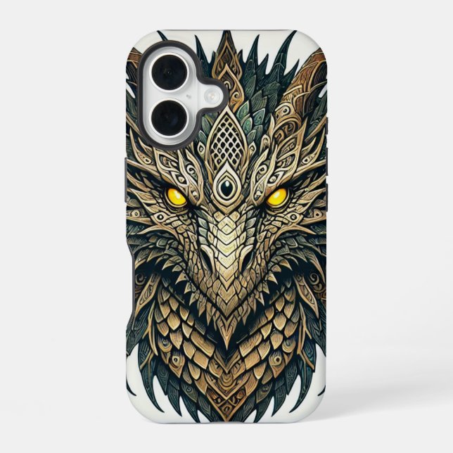 Funda Para iPhone 16 Cabeza de dragón (Reverso )