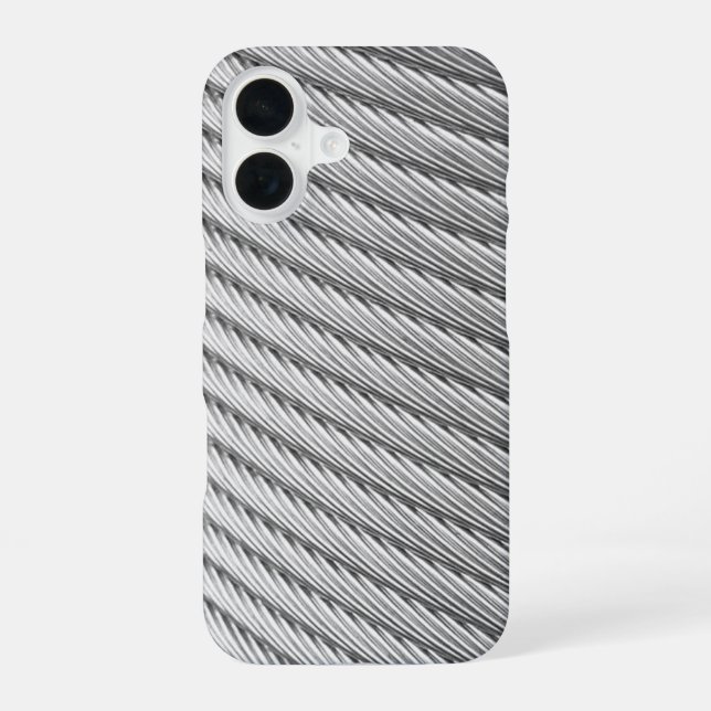 Funda Para iPhone 16 Cable trenzado de peltre (Reverso )