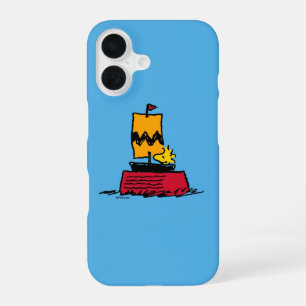 Funda Para iPhone 16 Cacahuetes Barco de vela de plato Snoopy Woodsto